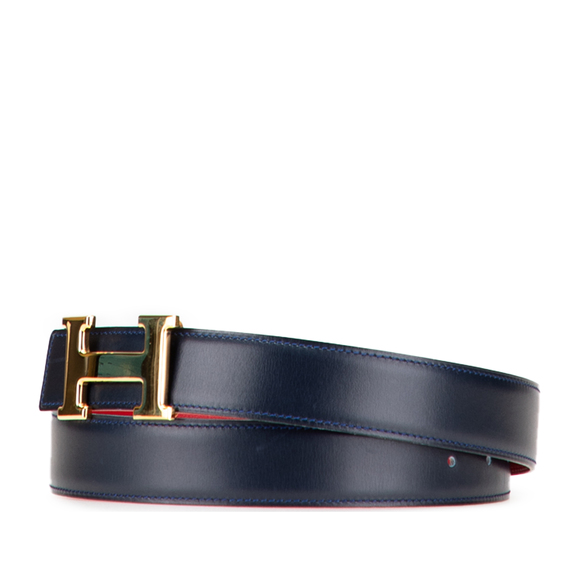 Pre-Loved Hermes Leather Constance H Reversible Belt - Picture 2 of 8